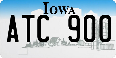 IA license plate ATC900