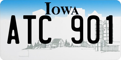 IA license plate ATC901