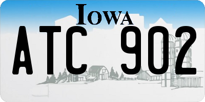 IA license plate ATC902