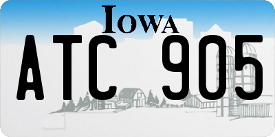 IA license plate ATC905