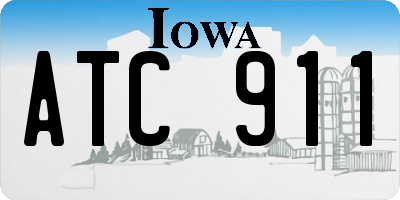 IA license plate ATC911