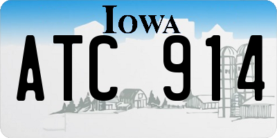 IA license plate ATC914