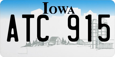 IA license plate ATC915