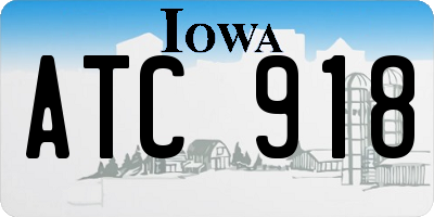 IA license plate ATC918