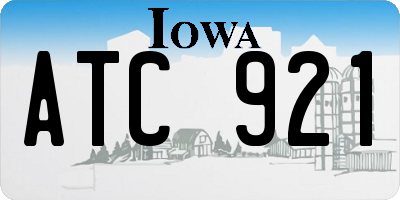 IA license plate ATC921