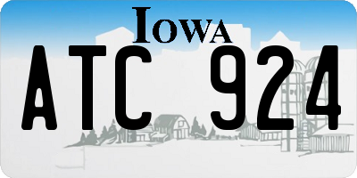 IA license plate ATC924