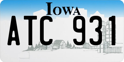 IA license plate ATC931