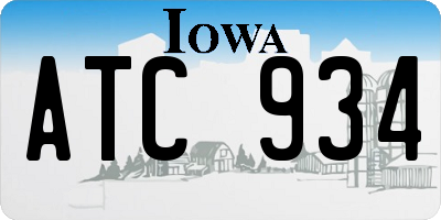 IA license plate ATC934