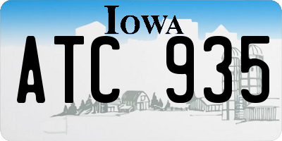 IA license plate ATC935