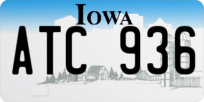 IA license plate ATC936