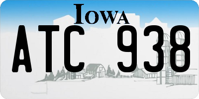 IA license plate ATC938