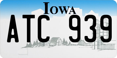 IA license plate ATC939