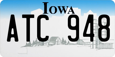 IA license plate ATC948