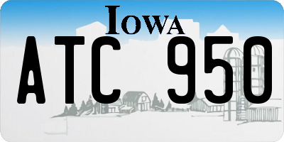 IA license plate ATC950