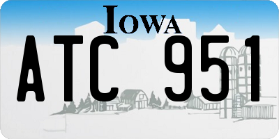 IA license plate ATC951