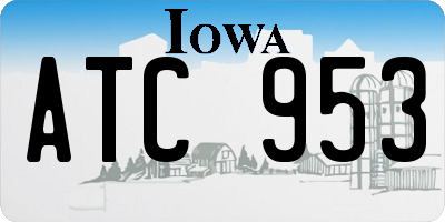 IA license plate ATC953