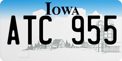 IA license plate ATC955