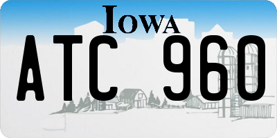IA license plate ATC960