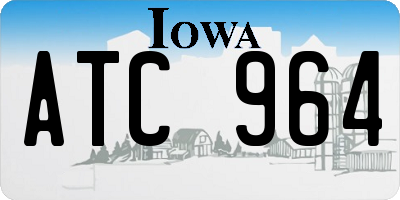IA license plate ATC964