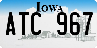 IA license plate ATC967