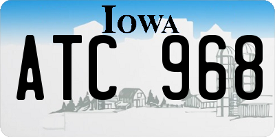 IA license plate ATC968