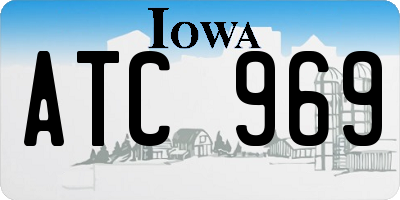 IA license plate ATC969