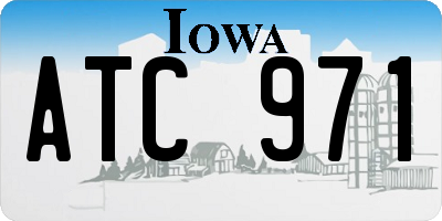 IA license plate ATC971