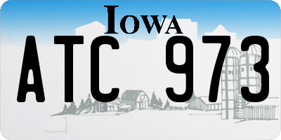 IA license plate ATC973