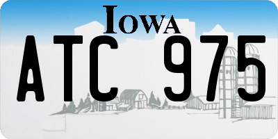 IA license plate ATC975