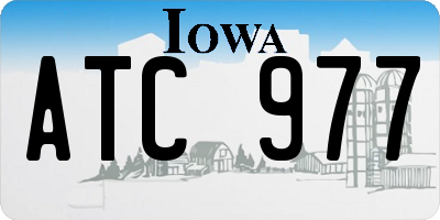 IA license plate ATC977
