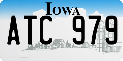 IA license plate ATC979