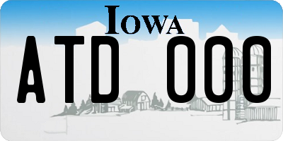 IA license plate ATD000