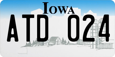 IA license plate ATD024