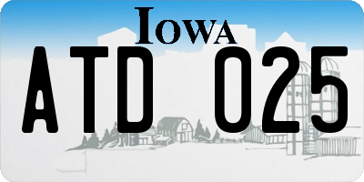IA license plate ATD025