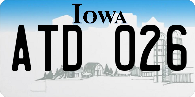IA license plate ATD026