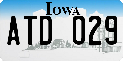 IA license plate ATD029
