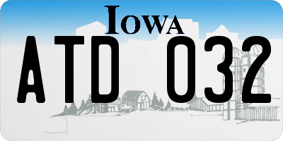 IA license plate ATD032