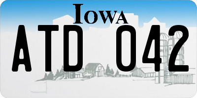 IA license plate ATD042
