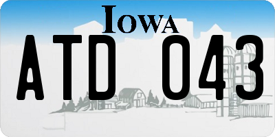 IA license plate ATD043