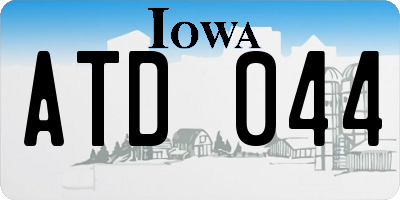 IA license plate ATD044