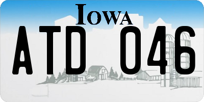 IA license plate ATD046