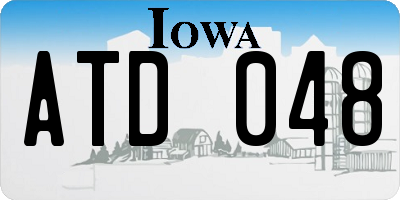 IA license plate ATD048