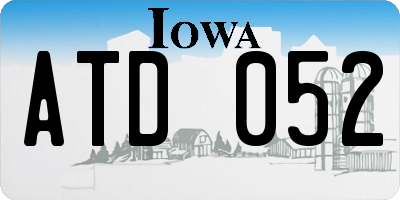IA license plate ATD052