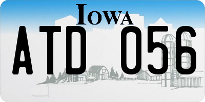 IA license plate ATD056