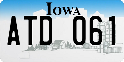 IA license plate ATD061