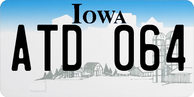 IA license plate ATD064