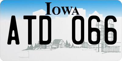 IA license plate ATD066