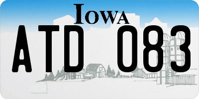 IA license plate ATD083