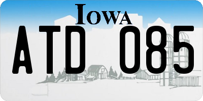IA license plate ATD085