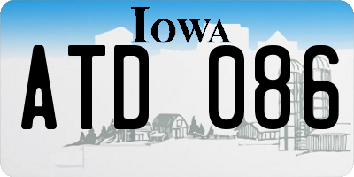 IA license plate ATD086
